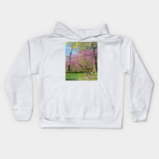 Blooming Spring Scenic Park Landscape Kids Hoodie